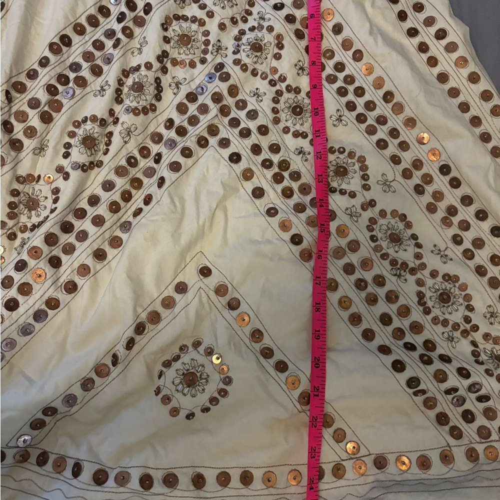 Soft Surroundings Cotton Embellished Skirt Size Medium Y2K - Picture 10 of 10